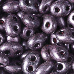 Twin Beads 2,5x5mm (#28998) Jet Dark Purple Pearl