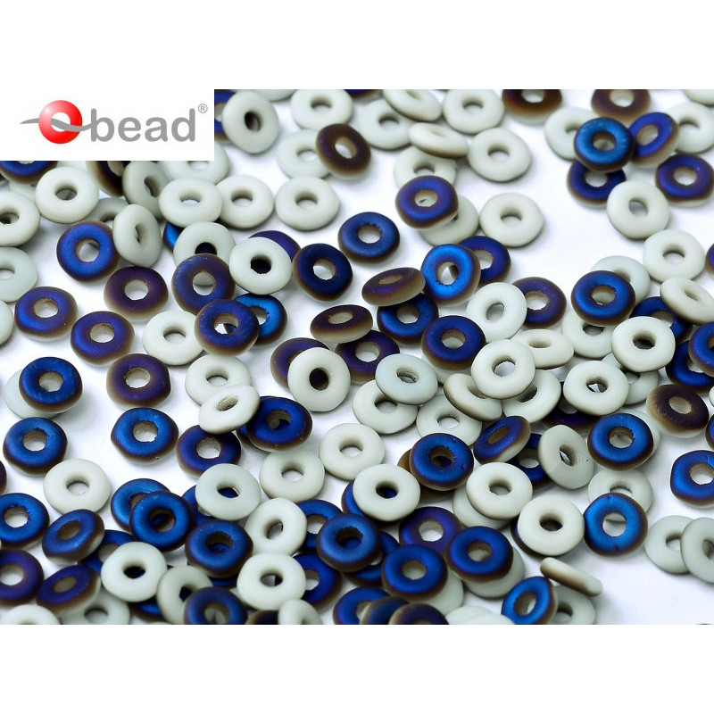 O-Beads 2x4 mm Chalk White Azuro Matted