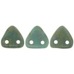 CzechMates Triangle 6mm Turquoise - Copper Picasso