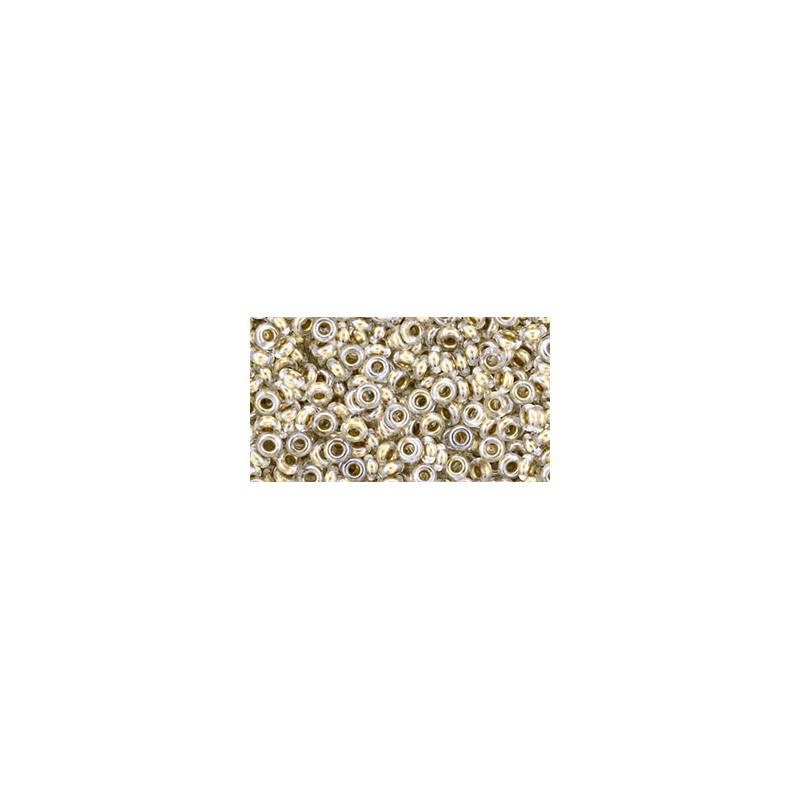 TOHO Demi Round 8/0 3mm (#989) Gold-Lined Crystal