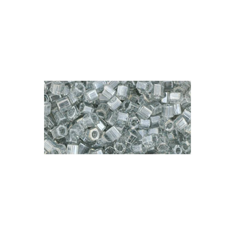 TOHO Hexcut 8/0 (#112) Trans-Lustered Black Diamond