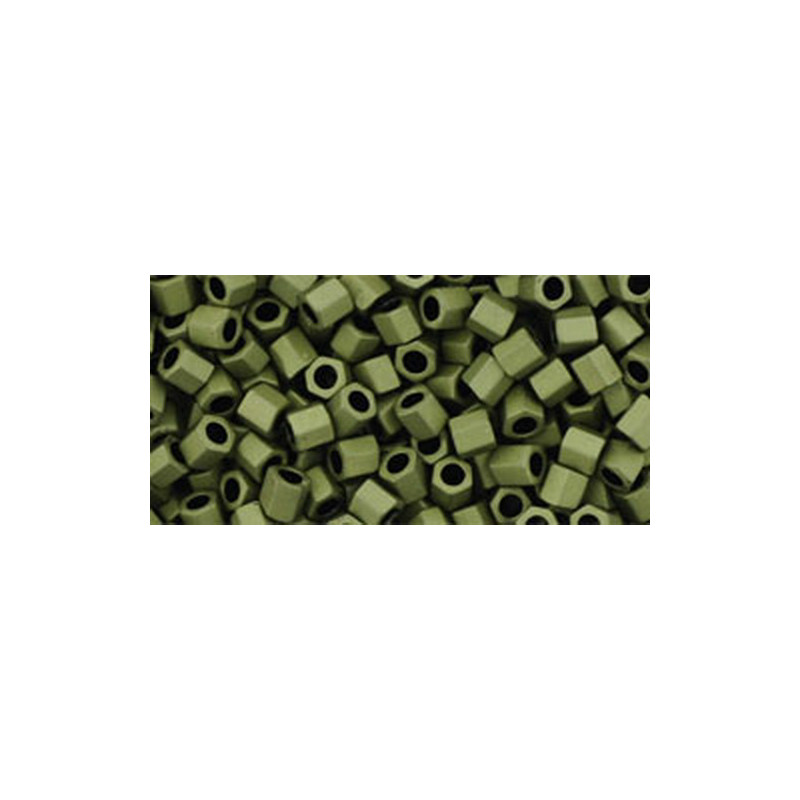 TOHO Hexcut 8/0 (#617) Matte-Color Dark Olive